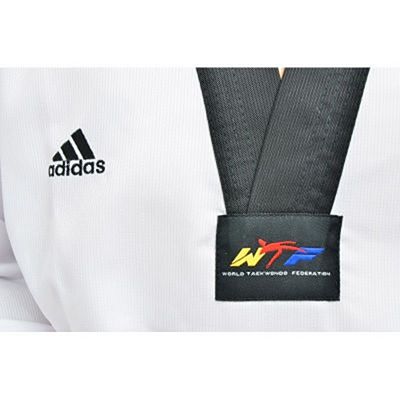 adidas Adi-STAR Cuello Negro Infantil Dobok Blanco