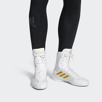 adidas Box Hog Plus Boxing Shoes Bianco-Oro