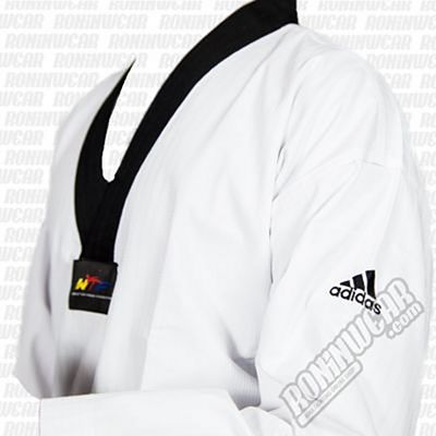 adidas Dobok Champion II Black Collar Bianco