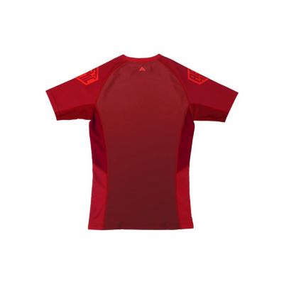 AESTHETIC Crimson Short Sleeve Rashguard Red
