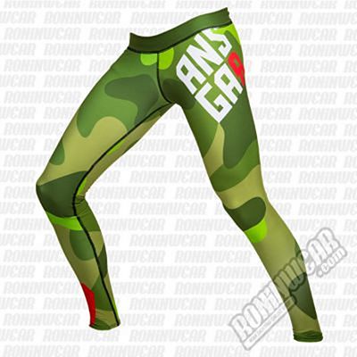 Ansgar Leggings Logo Military Camo Grön