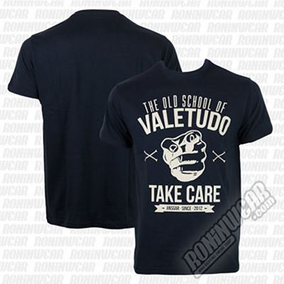 Ansgar T-shirt Old School Valetudo Dunkelblau-weiß