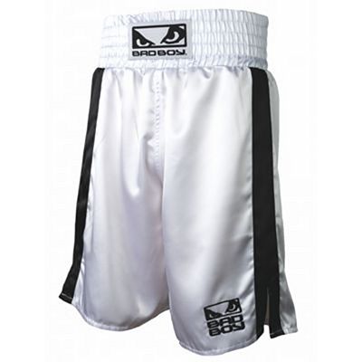 Bad Boy Boxing Short With Contrast Panels Blanc-Noir