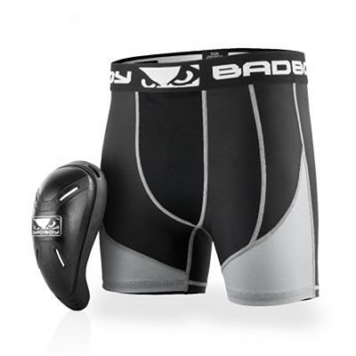 Bad Boy Full Guard Compression Short & Cup Schwarz