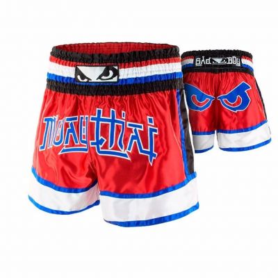 Bad Boy Kao Loy Muay Thai Shorts Vermelho-Azul