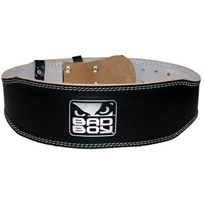 Bad Boy Leather Weight Lifting Belt Black