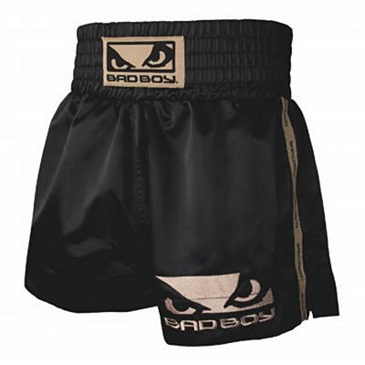 Bad Boy Muay Thai Shorts Preto-Dourado