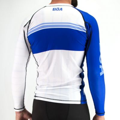 Boa Armlock Voador Rashguard Weiß-Blau