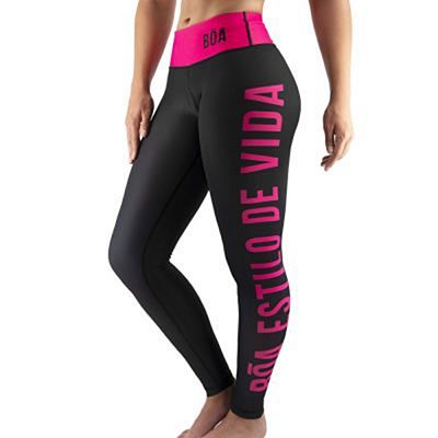 Boa Estilo De Vida Women Leggings Schwarz-Rosa