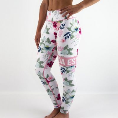 Boa Estilo Floral Vit