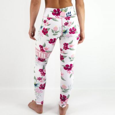 Boa Estilo Floral Weiß