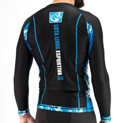 Boa Luta Livre Esportiva Rashguard Negro