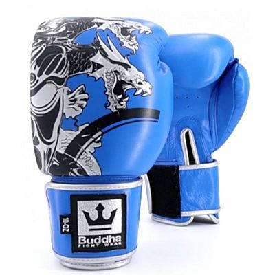 Buddha Amateur Competition Dragon Boxing Gloves Blue