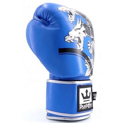 Buddha Amateur Competition Dragon Boxing Gloves Blue