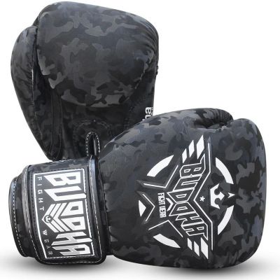 Buddha Army Muay Thai Kick Boxing Gloves Negro