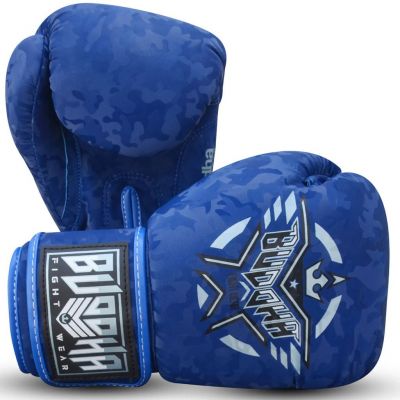 Buddha Army Muay Thai Kick Boxing Gloves Azul