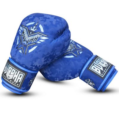 Buddha Army Muay Thai Kick Boxing Gloves Azul