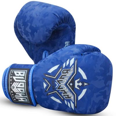 Buddha Army Muay Thai Kick Boxing Gloves Azul