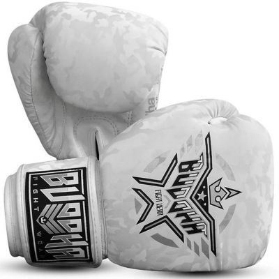 Buddha Army Muay Thai Kick Boxing Gloves Blanco