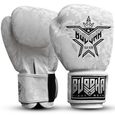 Buddha Army Muay Thai Kick Boxing Gloves Blanco