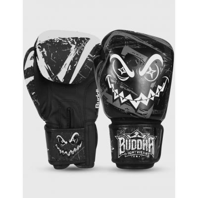 Buddha Boxing Gloves Creepy Preto-Branco