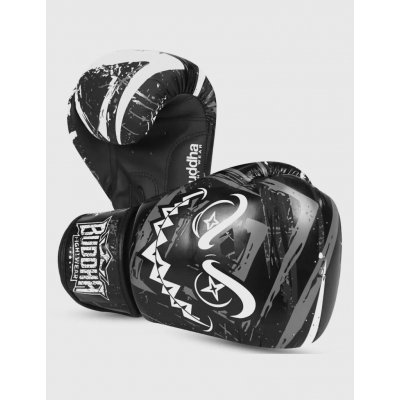 Buddha Boxing Gloves Creepy Preto-Branco