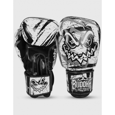 Buddha Boxing Gloves Creepy Branco-Preto