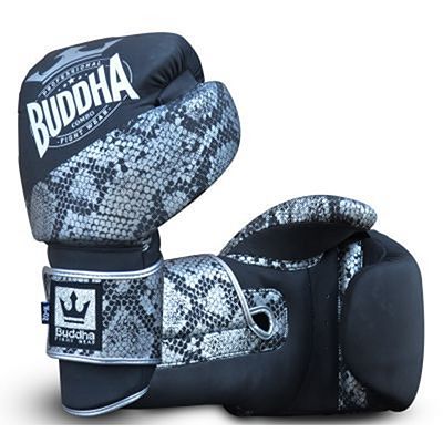 Buddha Combo Boxing Gloves Schwarz-Silber