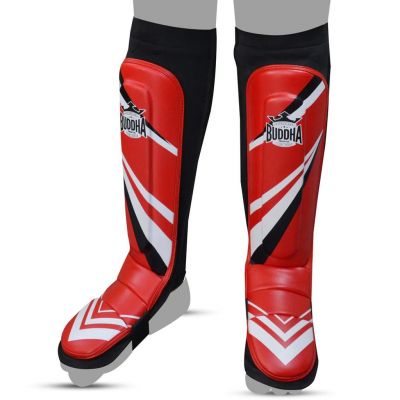 Buddha Approved Competition Fighter Shin Guards Vermelho