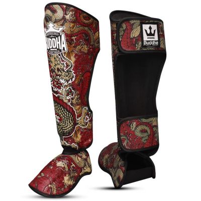 Buddha Espinilleras Muay Thai Kick Boxing Dragon Rouge