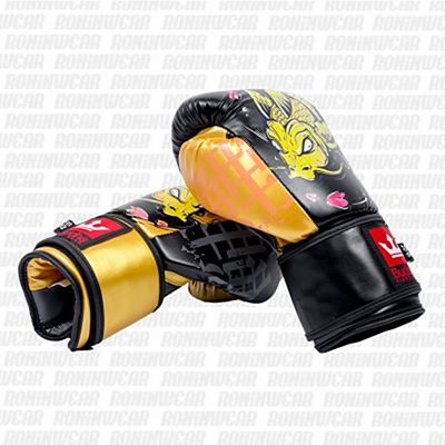 Buddha Fantasy Koi Boxing Gloves Schwarz-Orange