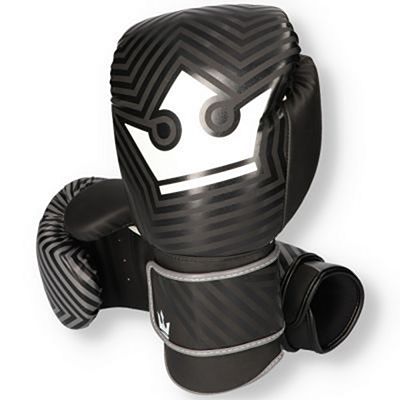 Buddha Fantasy Maze Boxing Gloves Black-White