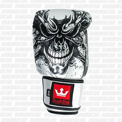 Buddha Fantasy Skull Boxing Gloves Preto-Cinza