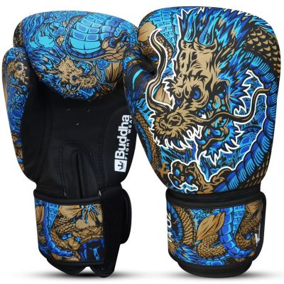 Buddha Muay Thai Kick Boxing Fantasy Drago Boxing Gloves Blå