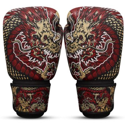 Buddha Guantes De Boxeo Muay Thai Kick Boxing Fantasy Dragon Rot