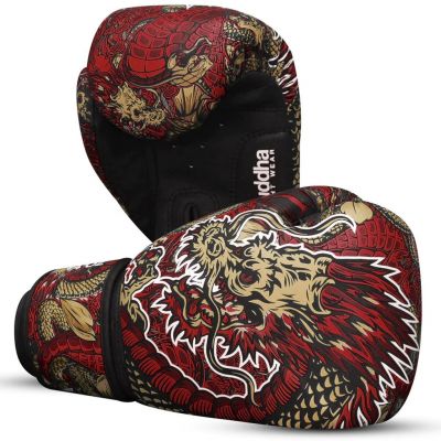 Buddha Guantes De Boxeo Muay Thai Kick Boxing Fantasy Dragon Rot