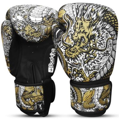 Buddha Guantes De Boxeo Muay Thai Kick Boxing Fantasy Dragon Fehèr