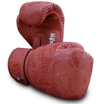 Buddha Guantes De Boxeo Muay Thai Kick Boxing Top Premium Vermelho Fosco