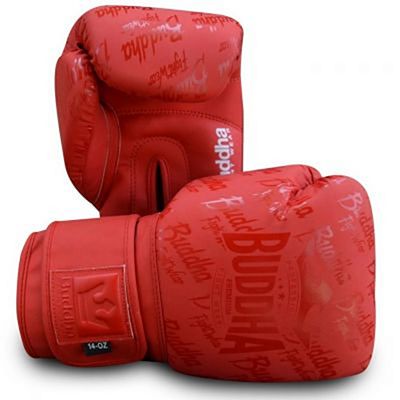 Buddha Guantes De Boxeo Muay Thai Kick Boxing Top Premium Röd