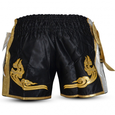 Buddha Infinity Traditional Muay Thai Shorts Svart-Gold
