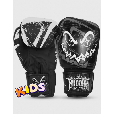 Buddha Kids Boxing Gloves Creepy Preto-Branco