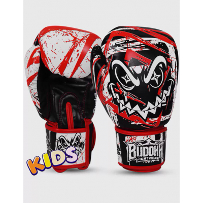 Buddha Kids Boxing Gloves Creepy Vermelho-Preto