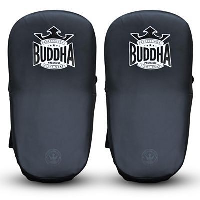 Buddha Leather Curved Thai Pads Pro Velcro S Fekete