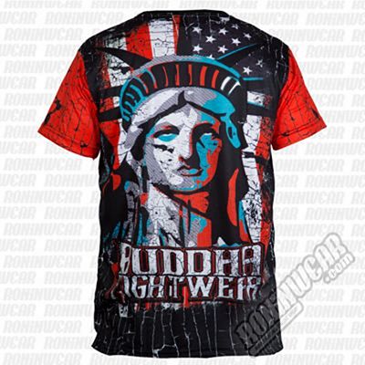 Buddha Liberty Fighter Tee Preto-Vermelho