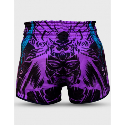 Buddha Luzbel Muay Thai Shorts Lila-Blå