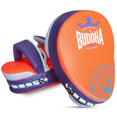 Buddha Thailand Curved Boxing Mitts Orange-Lila