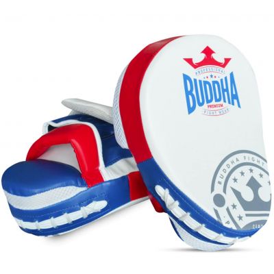 Buddha Manoplas De Boxeo Curvadas Buddha Thailand Blanco-Rojo