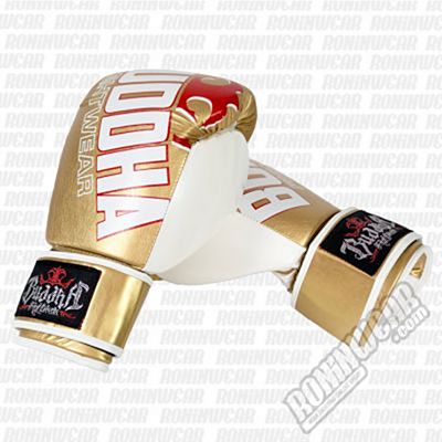 Buddha Millenium Boxing Gloves Gold-weiß