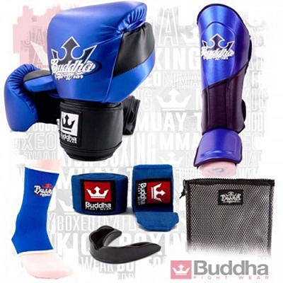 Buddha Millenium Metallic Kickboxing Starter Pack Azul-Preto