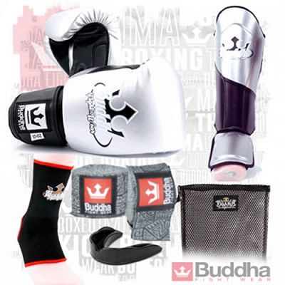 Buddha Millenium Metallic Kickboxing Starter Pack Argento-Nero